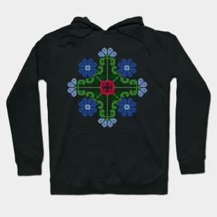 8 bit Flower traditional design pattern Hoodie